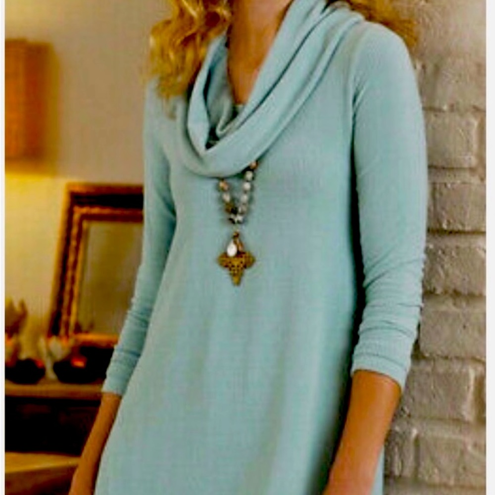 Soft Surroundings Darcey Tunic in Soft Blue - Size XL